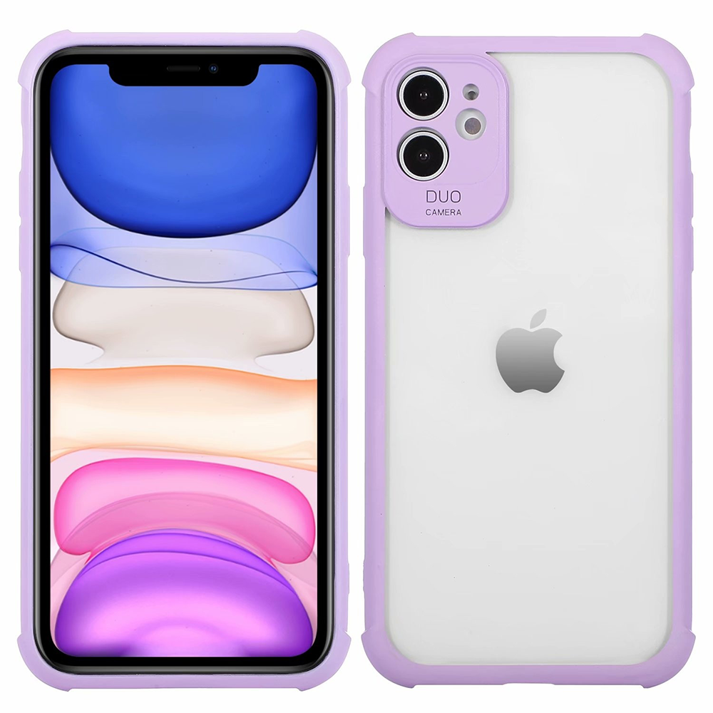 iPhone 11 Pro hoesje - Backcover - Camerabescherming - Anti shock - TPU - Paars afbeelding