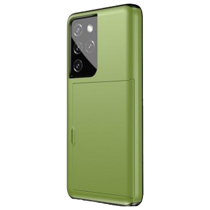 JVS Products iPhone 8 hoesje - Backcover - Hardcase - Pasjeshouder - Portemonnee - Shockproof - TPU - Lichtgroen
