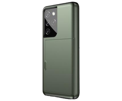 JVS Products Samsung Galaxy S21 hoesje - Backcover - Hardcase - Pasjeshouder - Portemonnee - Shockproof - TPU - Groen