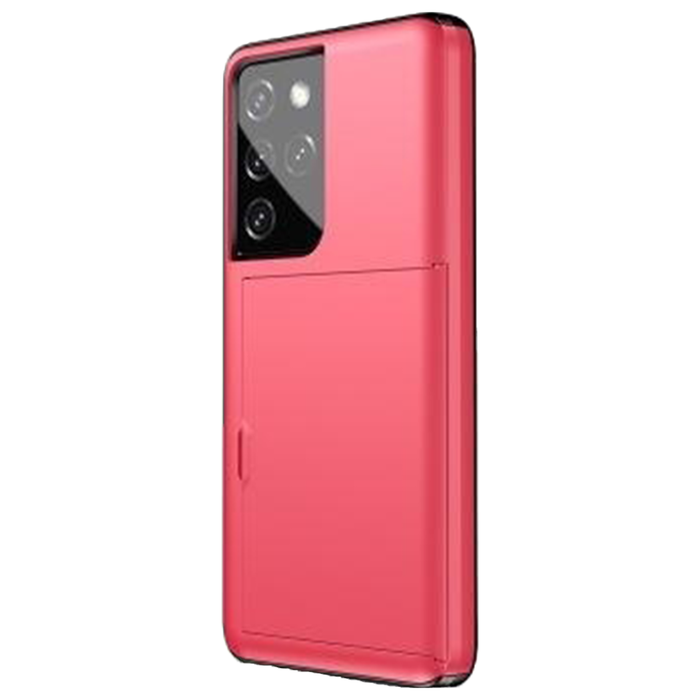 JVS Products iPhone 12 Pro Max hoesje - Backcover - Hardcase - Pasjeshouder - Portemonnee - Shockproof - TPU - Rood