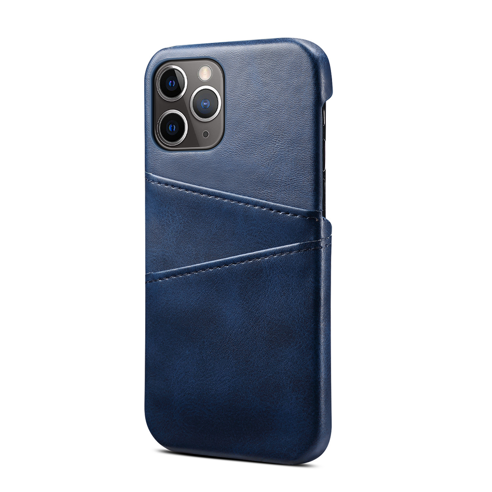 iPhone 13 Pro Max hoesje - Backcover - Pasjeshouder - Portemonnee - Kunstleer - Donkerblauw afbeelding