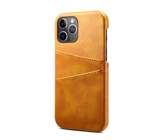 JVS Products iPhone 13 Pro hoesje - Backcover - Pasjeshouder - Portemonnee - Kunstleer - Lichtbruin