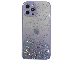 JVS Products iPhone 13 hoesje - Backcover - Camerabescherming - Glitter - TPU - Paars