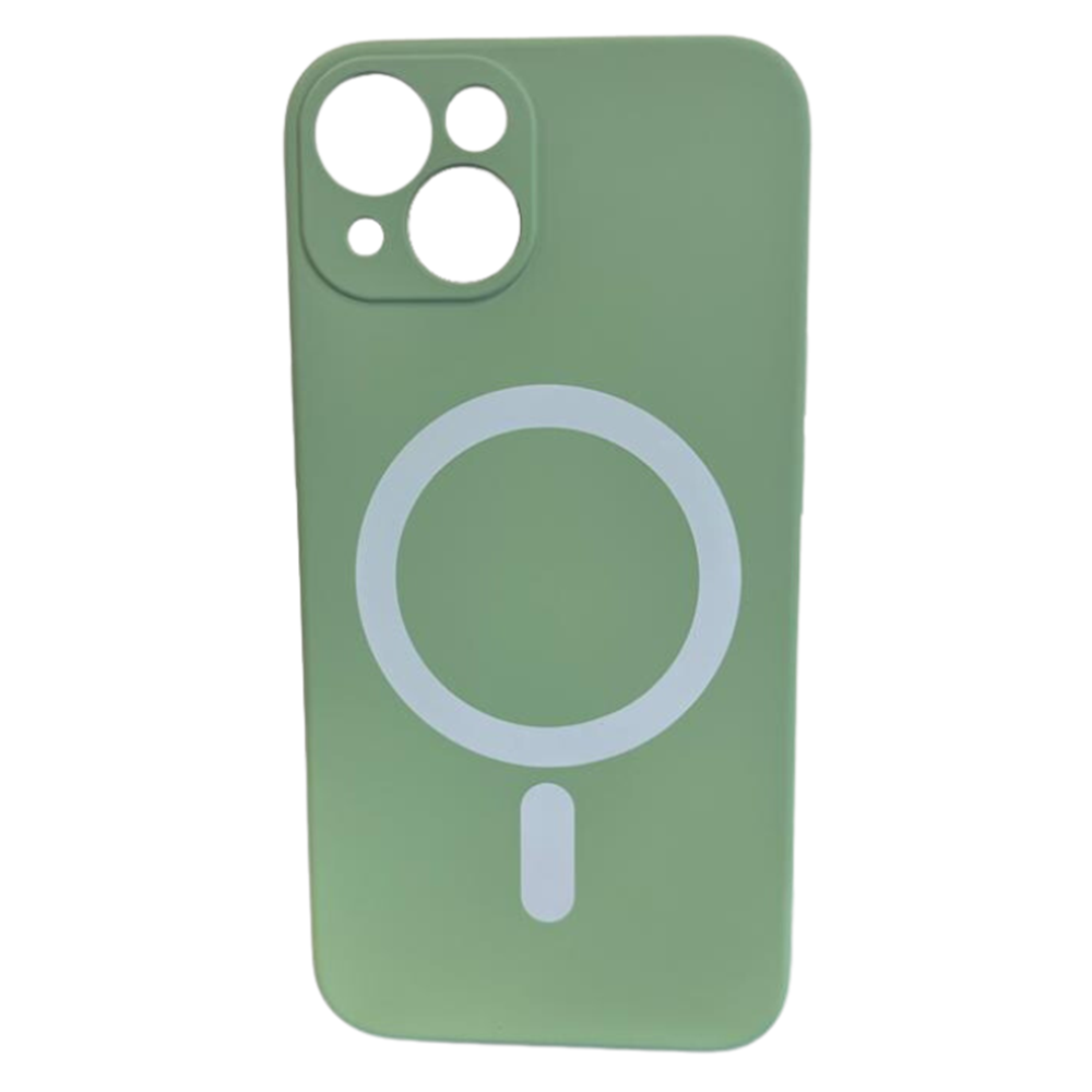 iPhone 13 hoesje - Backcover - Geschikt voor MagSafe - TPU - Lichtgroen afbeelding