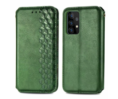 JVS Products Google Pixel 6A hoesje - Bookcase - Pasjeshouder - Portemonnee - Diamantpatroon - Kunstleer - Groen