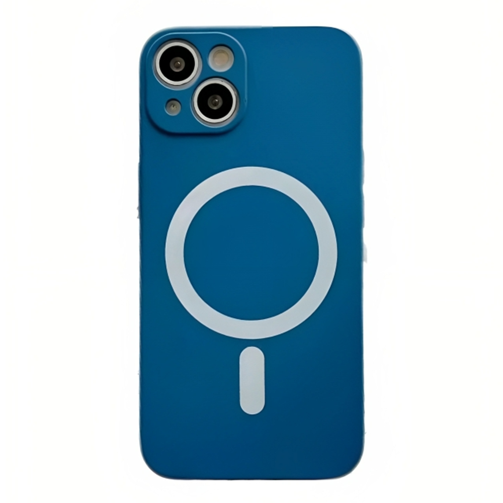 iPhone 12 Pro Max hoesje - Backcover - Geschikt voor MagSafe - TPU - Donkerblauw afbeelding