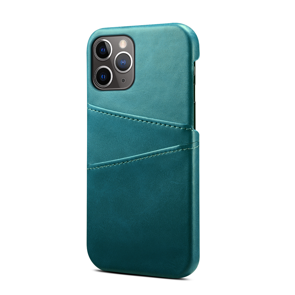 iPhone 12 hoesje - Backcover - Pasjeshouder - Portemonnee - Kunstleer - Turquoise afbeelding
