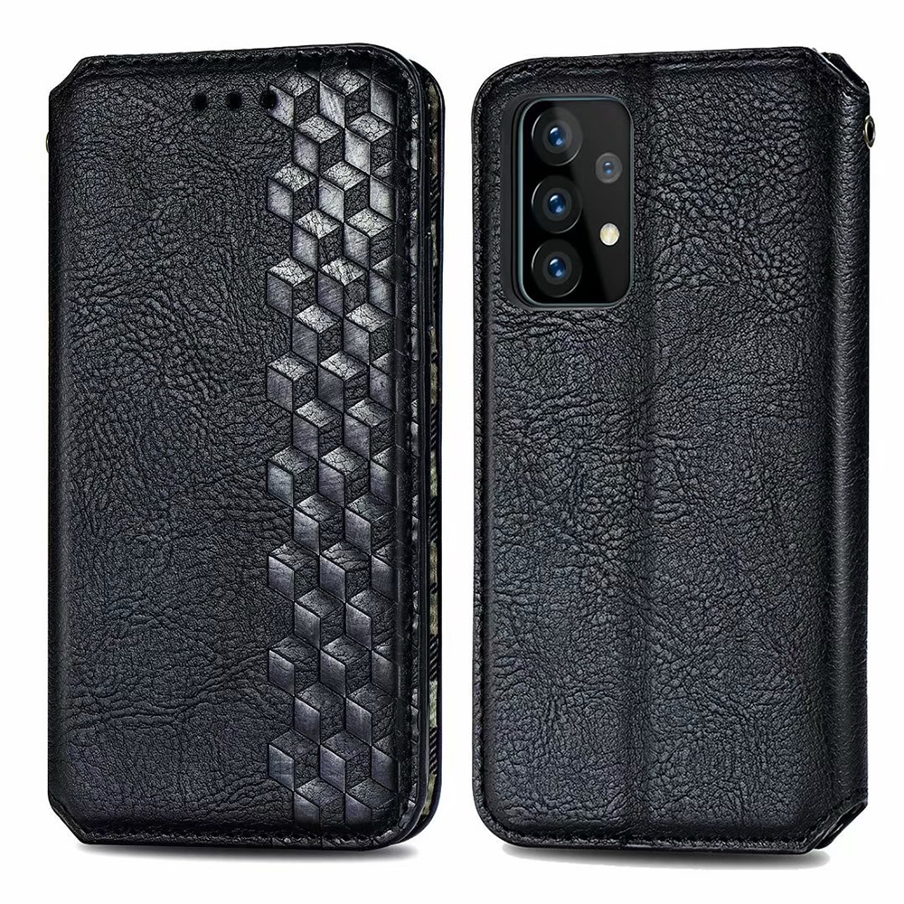 Samsung Galaxy A41 hoesje - Bookcase - Pasjeshouder - Portemonnee - Diamantpatroon - Kunstleer - Zwart afbeelding