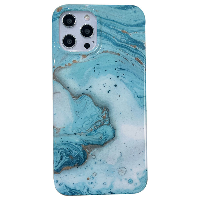 JVS Products Samsung Galaxy A72 hoesje - Backcover - Softcase - Marmer - Marmerprint - TPU - Turquoise/Groen