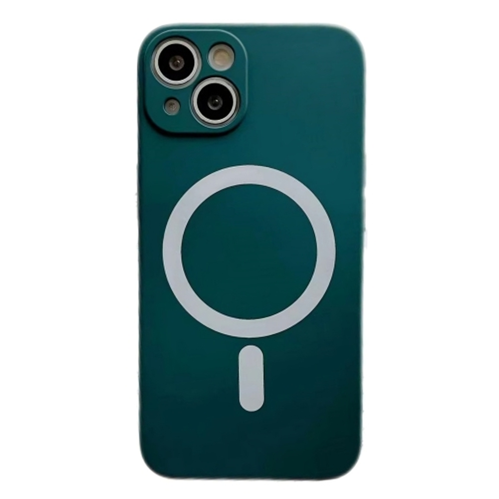 iPhone 14 Pro Max hoesje - Backcover - Geschikt voor MagSafe - TPU - Donkergroen afbeelding