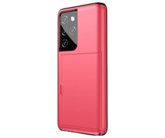 JVS Products iPhone SE 2022 hoesje - Backcover - Hardcase - Pasjeshouder - Portemonnee - Shockproof - TPU - Rood