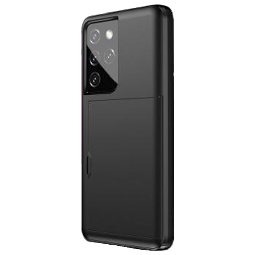 Samsung Galaxy S20 hoesje - Backcover - Hardcase - Pasjeshouder - Portemonnee - Shockproof - TPU - Zwart afbeelding