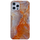 iPhone 12 hoesje - Backcover - Softcase - Marmer - Marmerprint - TPU - Oranje