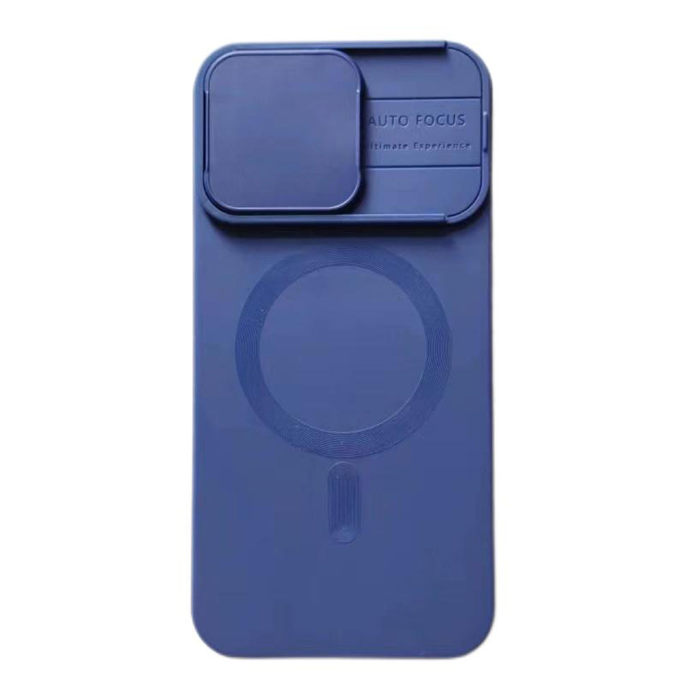 iPhone 14 Pro hoesje - Backcover - Geschikt voor MagSafe - Camerabescherming - TPU - Blauw afbeelding