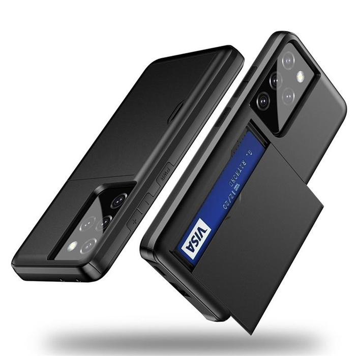 JVS Products Samsung Galaxy S23 hoesje - Backcover - Hardcase - Pasjeshouder - Portemonnee - Shockproof - TPU - Zilver