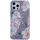 iPhone 12 Pro hoesje - Backcover - Softcase - Bloemenprint - Bloemen - TPU - Zilver/Roze