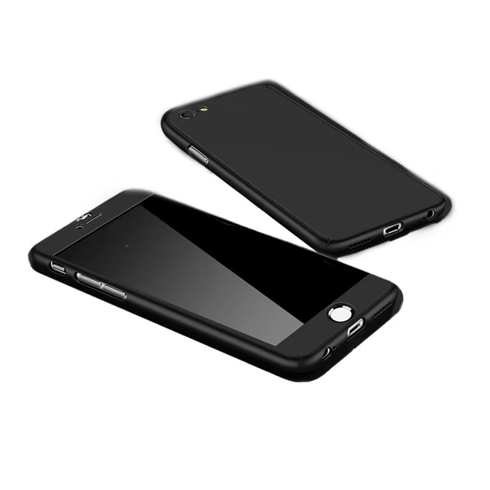 iPhone XS Max hoesje - Full body - 2 delig - Backcover - Kunststof - Zwart afbeelding