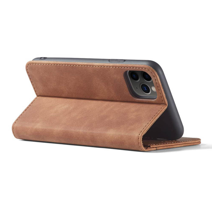 JVS Products iPhone 11 hoesje - Bookcase - Pasjeshouder - Portemonnee - Kunstleer - Bruin