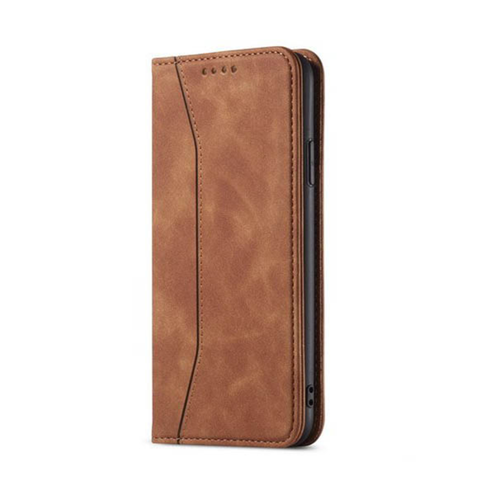 iPhone X hoesje - Bookcase - Pasjeshouder - Portemonnee - Kunstleer - Bruin afbeelding