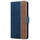 iPhone 12 hoesje - Bookcase - Pasjeshouder - Portemonnee - Patroon - Kunstleer - Donkerblauw/Rood