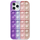 iPhone XS hoesje - Backcover - Pop it - Siliconen - Paars