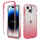 iPhone 15 Plus hoesje -  Full body -  2 delig -  Shockproof -  Siliconen -  TPU -  Roze