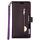 iPhone 15 Pro Max hoesje -  Bookcase -  Koord -  Pasjeshouder -  Portemonnee -  Rits -  Kunstleer -  Paars
