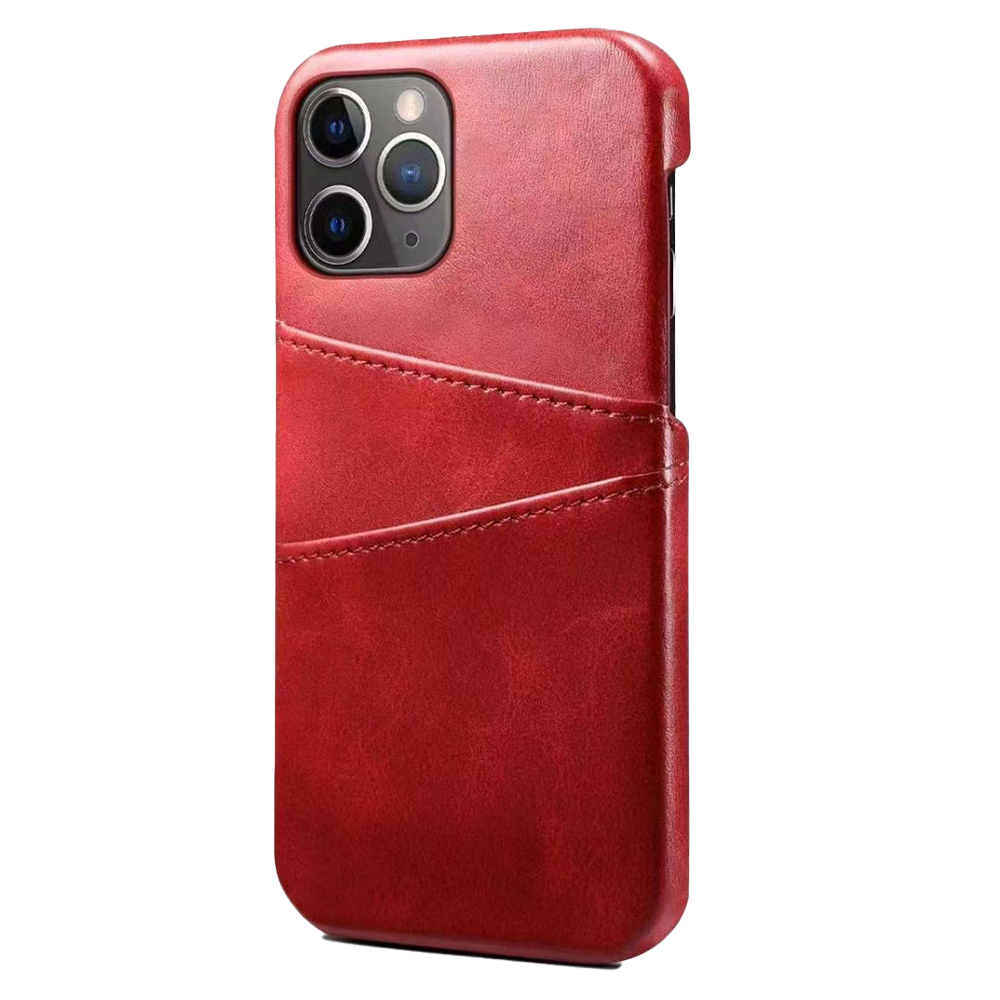 iPhone 15 Plus hoesje - Backcover - Pasjeshouder - Portemonnee - Kunstleer - Rood afbeelding