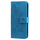 iPhone 15 hoesje -  Bookcase -  Pasjeshouder -  Portemonnee -  Bloemenprint -  Kunstleer -  Blauw