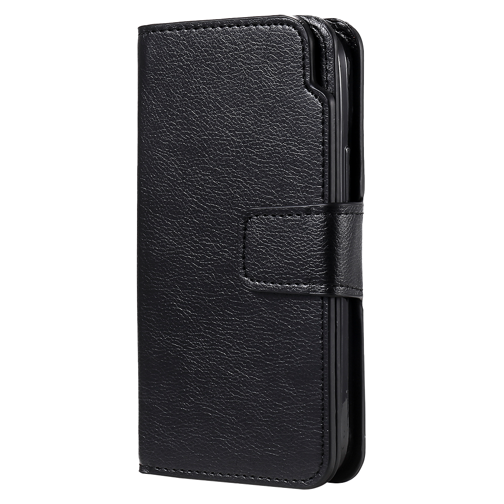 iPhone 15 Pro hoesje - Bookcase - Pasjeshouder - Portemonnee - Luxe - Kunstleer - Zwart