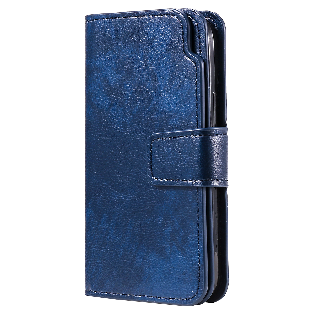 iPhone 15 Plus hoesje - Bookcase - Pasjeshouder - Portemonnee - Luxe - Kunstleer - Blauw