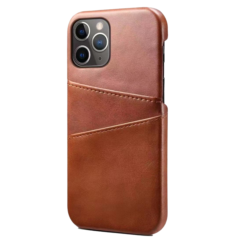 iPhone 15 Pro Max hoesje - Backcover - Pasjeshouder - Portemonnee - Kunstleer - Donkerbruin afbeelding