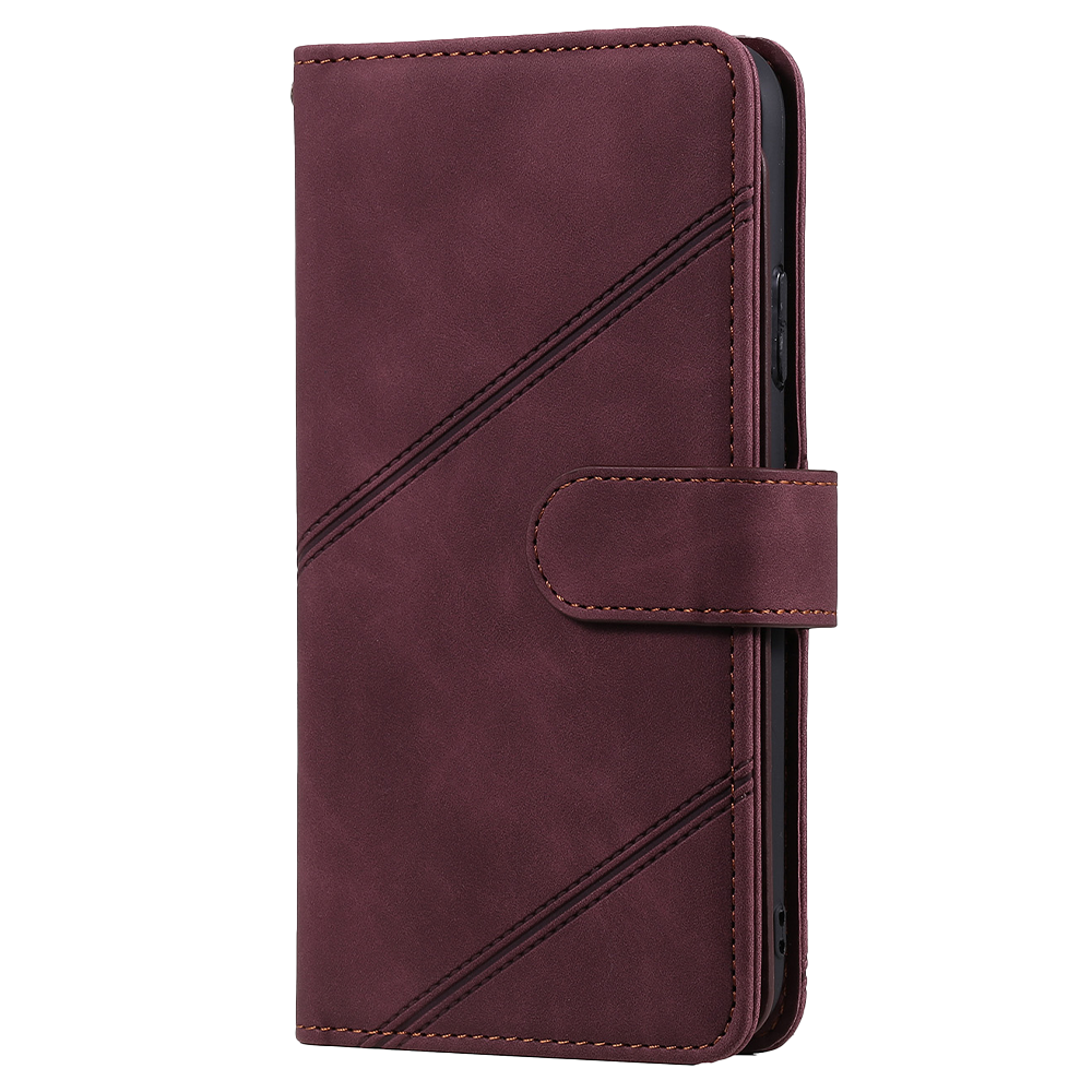 iPhone 15 Pro hoesje - Bookcase - Koord - Pasjeshouder - Portemonnee - Kunstleer - Bordeaux Rood