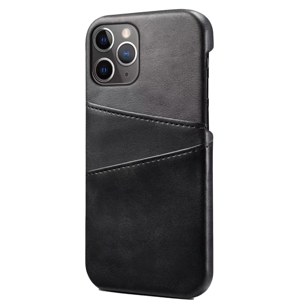 iPhone 15 Pro Max hoesje - Backcover - Pasjeshouder - Portemonnee - Kunstleer - Zwart