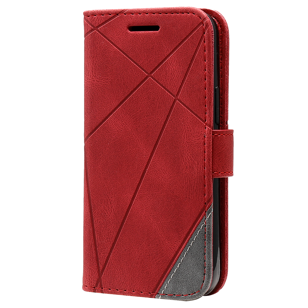 iPhone 15 Pro hoesje - Bookcase - Pasjeshouder - Portemonnee - Patroon - Kunstleer - Rood