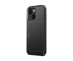 JVS Products iPhone 15 hoesje - Backcover - Hardcase - Pasjeshouder - Portemonnee - Shockproof - TPU - Zwart