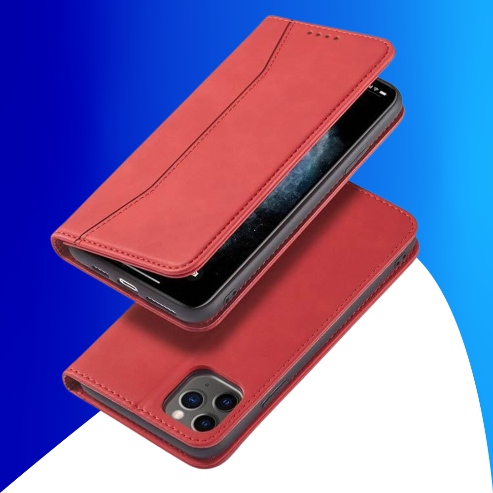 JVS Products iPhone 15 Pro hoesje - Bookcase - Pasjeshouder - Portemonnee - Kunstleer - Rood