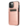 iPhone 15 Pro hoesje -  Backcover -  Pasjeshouder -  Portemonnee -  Kunstleer -  Rose Goud