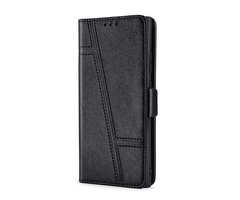 JVS Products iPhone 15 hoesje - Bookcase - Pasjeshouder - Portemonnee - Patroon - Kunstleer - Zwart