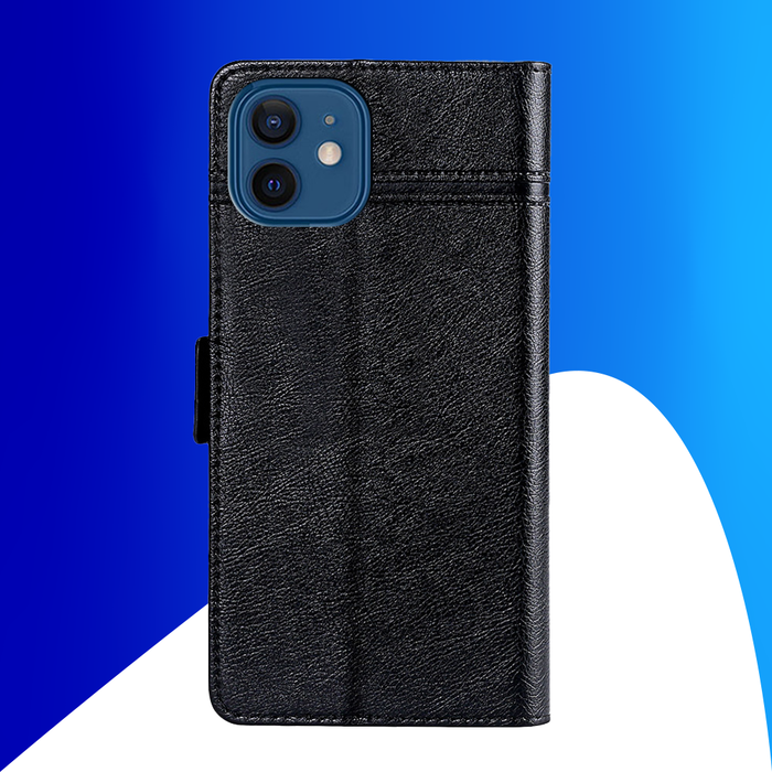 JVS Products iPhone 15 hoesje - Bookcase - Pasjeshouder - Portemonnee - Patroon - Kunstleer - Zwart