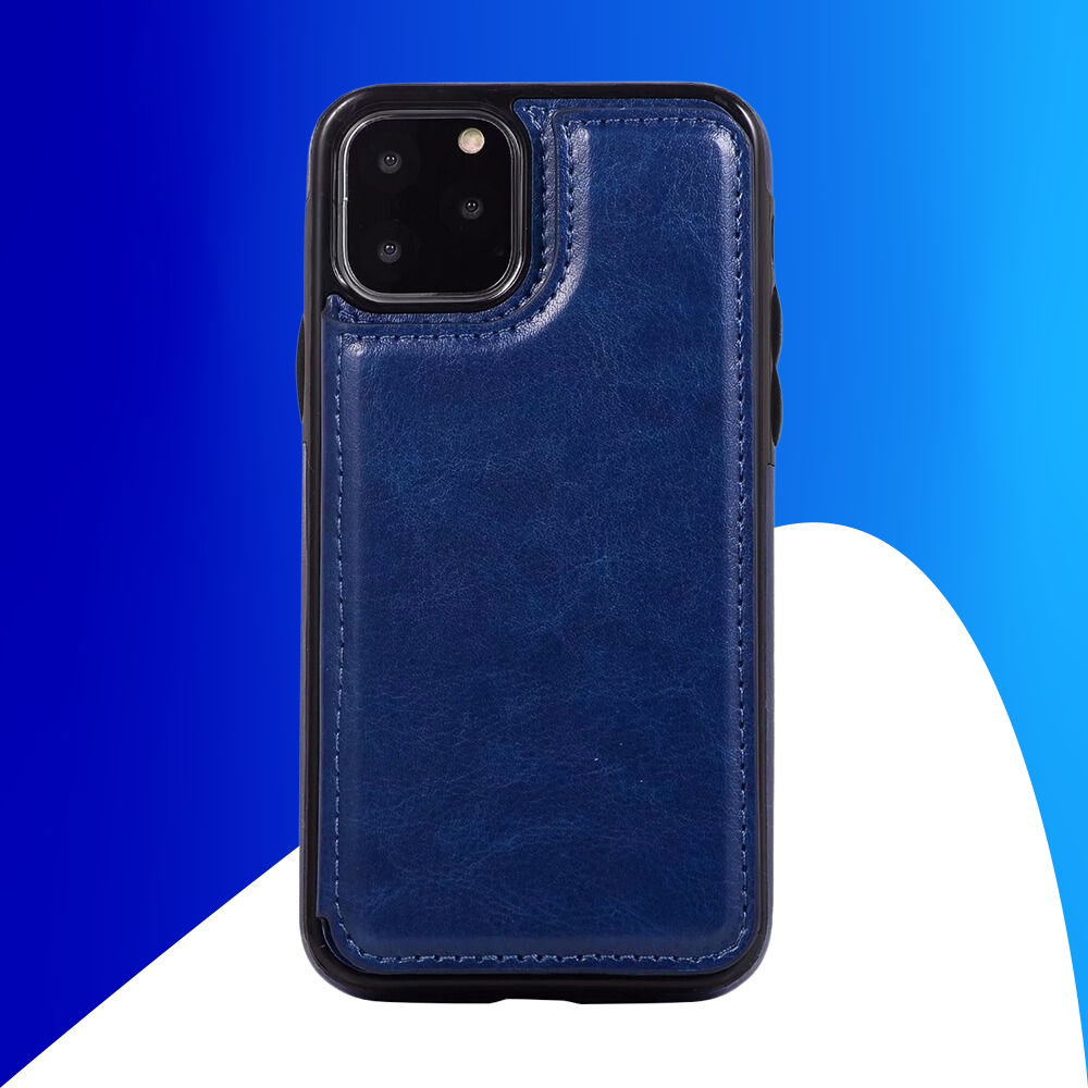 JVS Products iPhone 15 Pro hoesje - Backcover - Pasjeshouder - Portemonnee - Kunstleer - Blauw