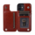 iPhone 15 Plus hoesje -  Backcover -  Pasjeshouder -  Portemonnee -  Kunstleer -  Bruin