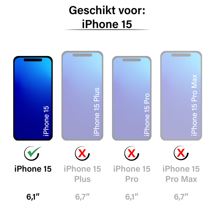 JVS Products iPhone 15 Backcover hoesje + Privacy Screenprotector - Transparant - Extra Dun - iPhone 15 - Hoes - Cover - Case - Screenprotector kit