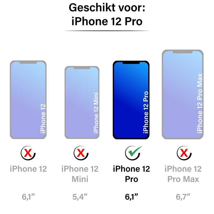 JVS Products iPhone 12 Pro hoesje - Backcover - Koord - Pasjeshouder - Portemonnee - TPU - Donkergroen