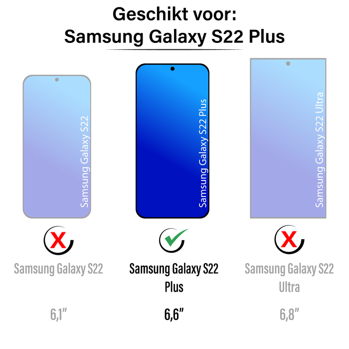 JVS Products Samsung Galaxy S22 Plus hoesje - Backcover - Koord - Softcase - Flexibel - TPU - Paars