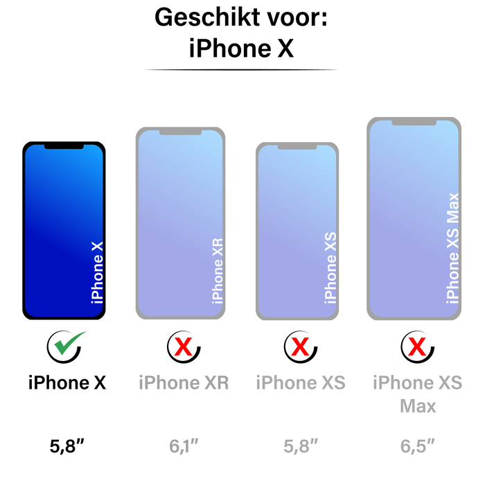 JVS Products iPhone X hoesje - Backcover - Slangenprint - TPU - Bruin