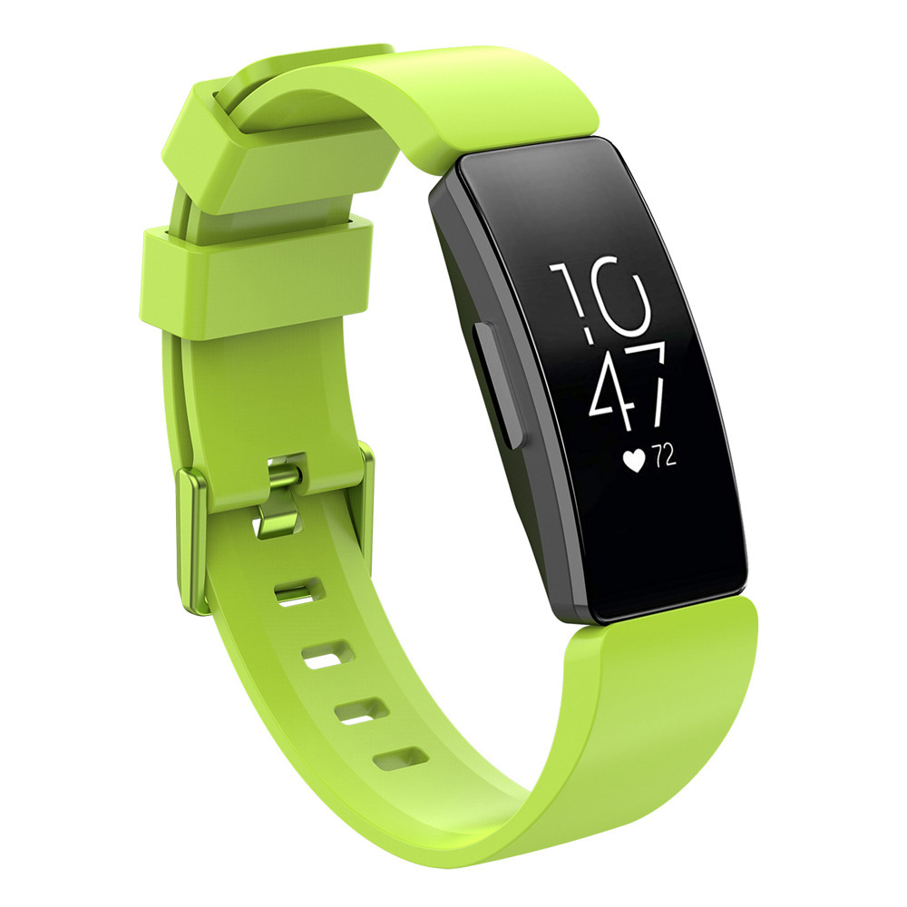 Bandje geschikt voor Fitbit Fitbit Inspire - Sportbandje - Horlogebandje - Siliconen - Groen - Maat S