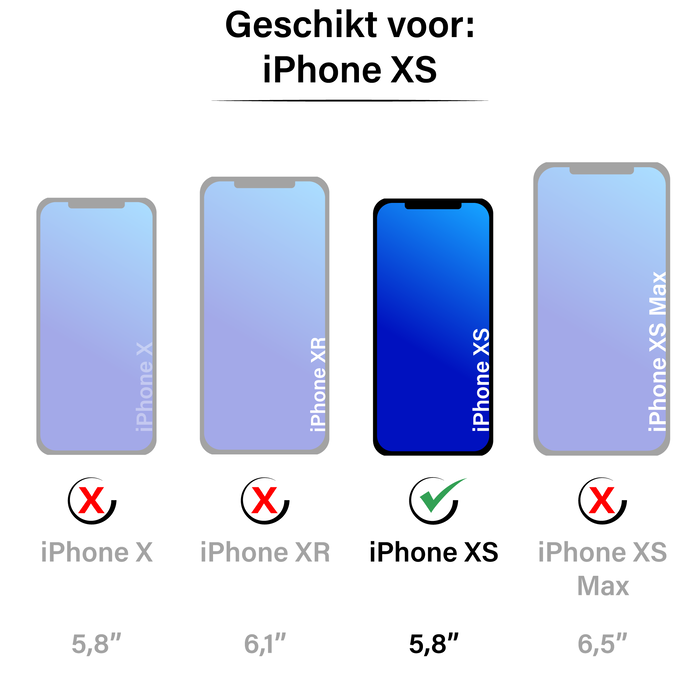JVS Products iPhone XS hoesje - Bookcase - Koord - Pasjeshouder - Portemonnee - Camerabescherming - Kunstleer - Paars