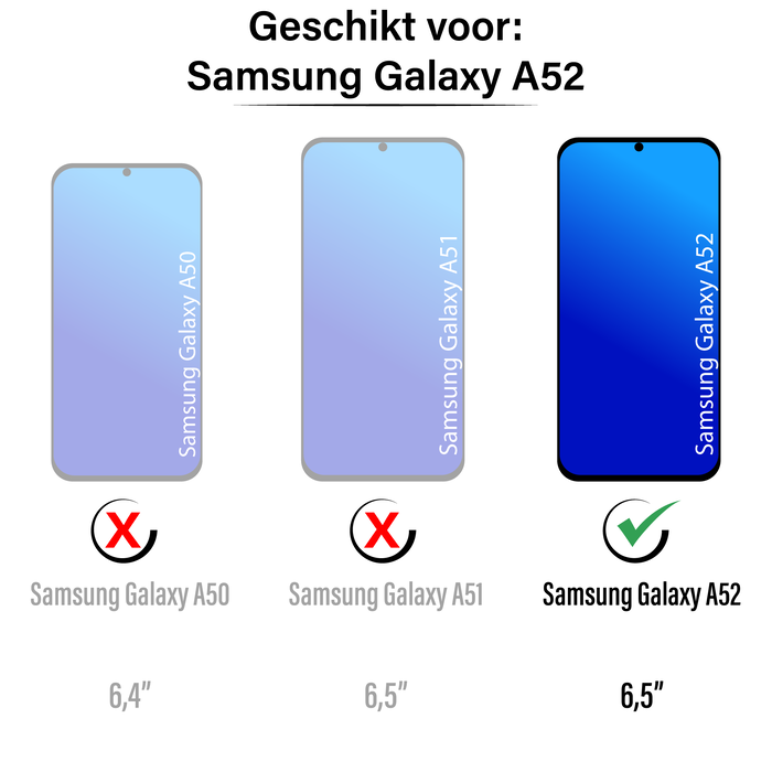 JVS Products Samsung Galaxy A52 hoesje - Backcover - Slangenprint - Handvat - Gesp - Kunstleer - Rood