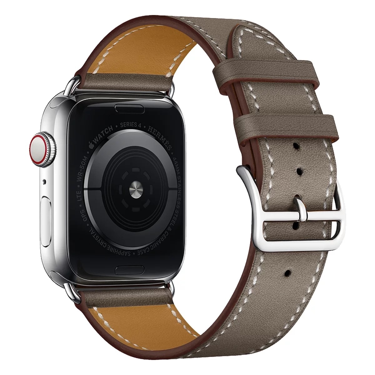 Bandje geschikt voor Apple Watch 38/40MM - Horloge bandje - Polsband - Kunstleer - Grijs - Maat S